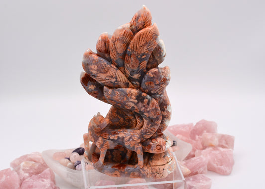 Pink Onyx Agate - Nine Tailed Fox
