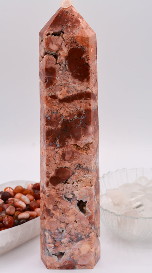 Cotton Candy Agate Tower