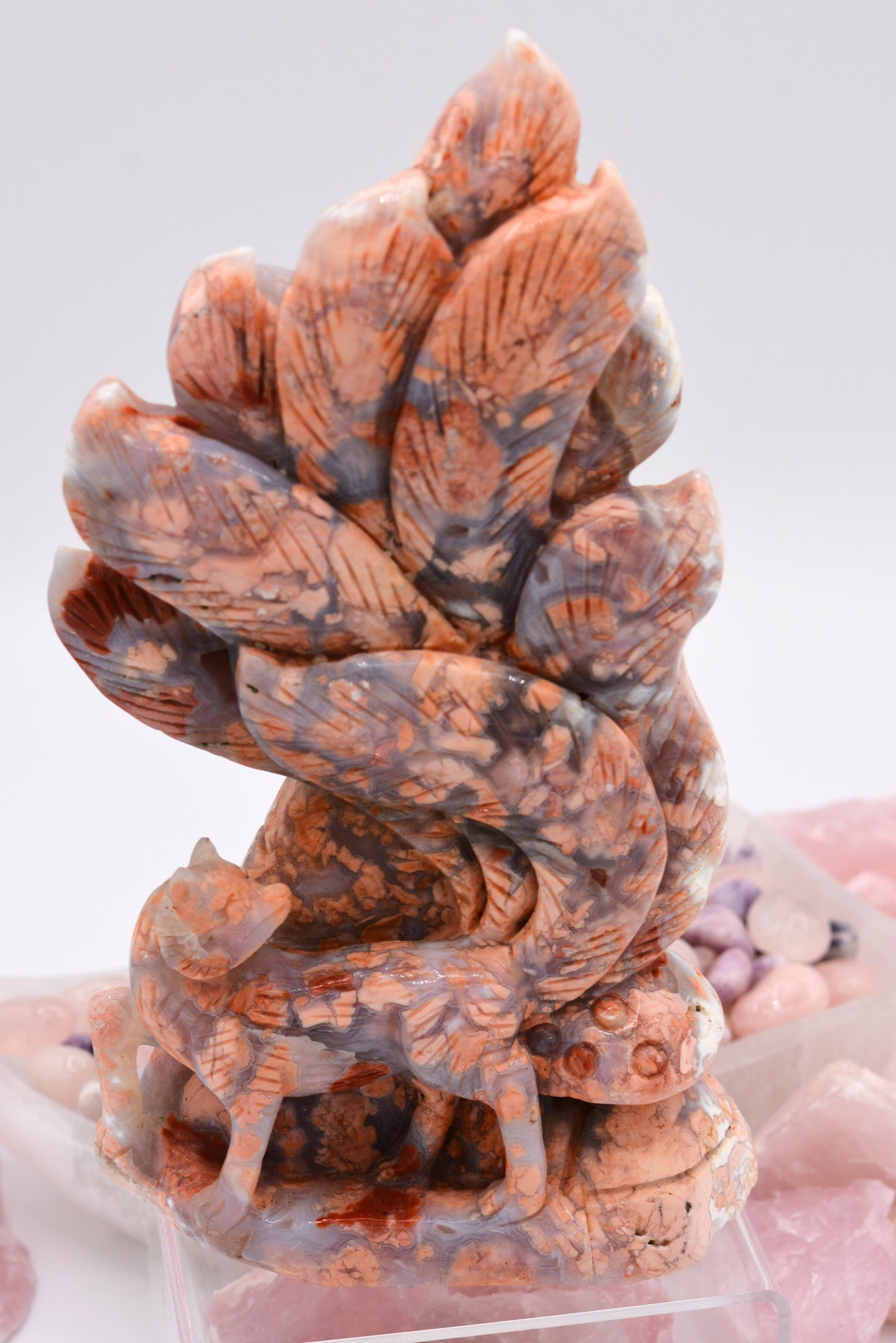 Pink Onyx Agate - Nine Tailed Fox